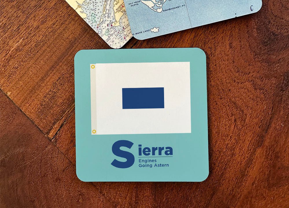 Nautical Flag Coaster - ’S’ Sierra - Maritime Tribes USACoaster