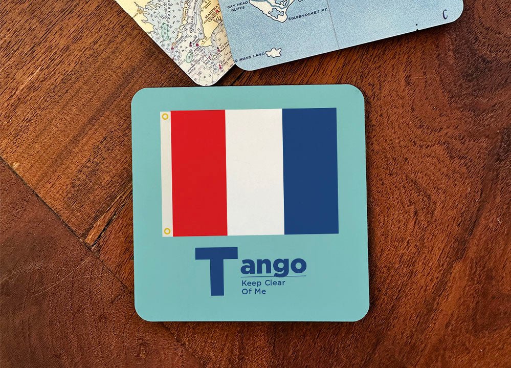Nautical Flag Coaster - ’T’ Tango - Maritime Tribes USACoaster