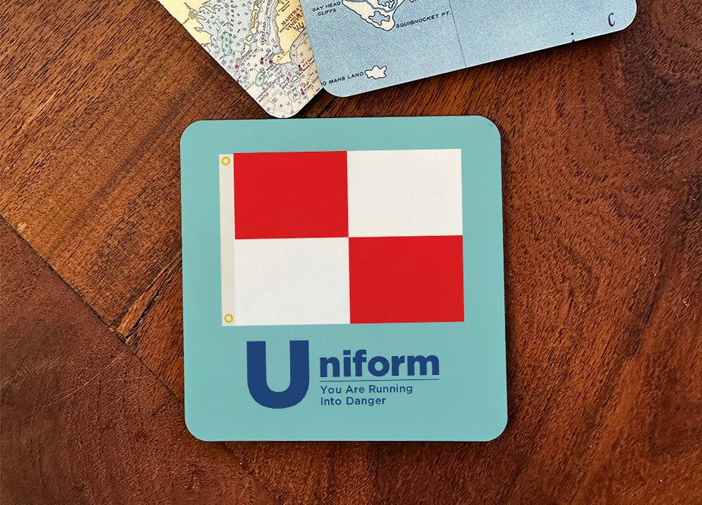 Nautical Flag Coaster - ‘U’ Uniform - Maritime Tribes USACoaster