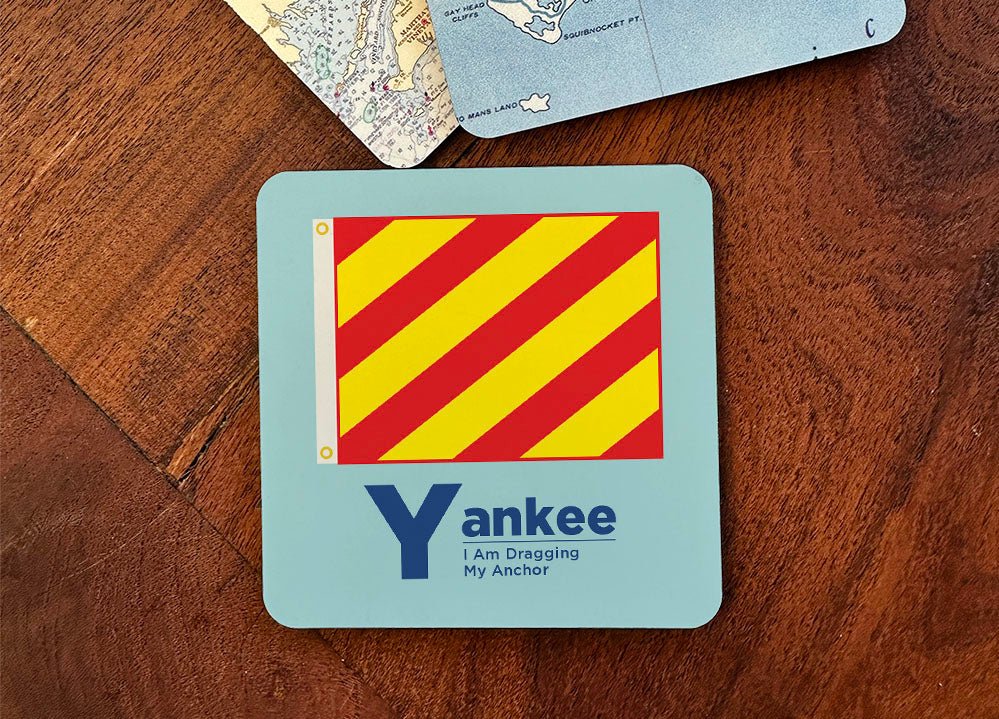 Nautical Flag Coaster - ‘Y’ Yankee - Maritime Tribes USACoaster