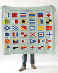 Nautical Signal Flags Fleece Blanket - Maritime Tribes USABlanket