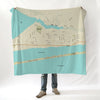 Navarre, FL Modern Wave Map Blanket - Maritime Tribes USABlanket