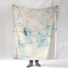 New Bedford MA Antique map Blanket - Maritime Tribes USABlanket