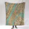 New York City Antique Map Blanket - Maritime Tribes USABlanket
