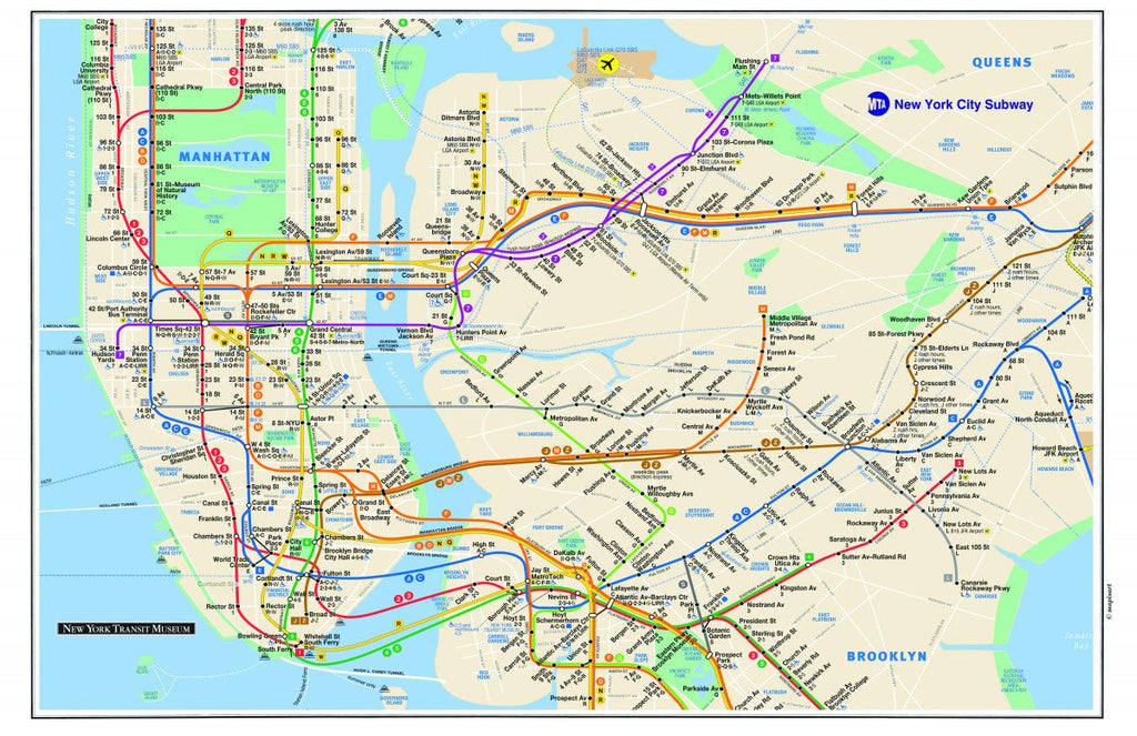 New York City Subway Map Placemat - Maritime Tribes USALaminated Placemat