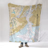 New York Harbor, NYC, NY Nautical Chart Blanket - Maritime Tribes USABlanket