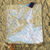 New York Harbor, NYC, NY Nautical Chart Blanket - Maritime Tribes USABlanket