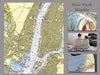 New York Harbor, NYC, Vintage Nautical Chart Blanket - Maritime Tribes USABlanket