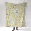Newfound Lake, NH Topo Map Blanket - Maritime Tribes USABlanket