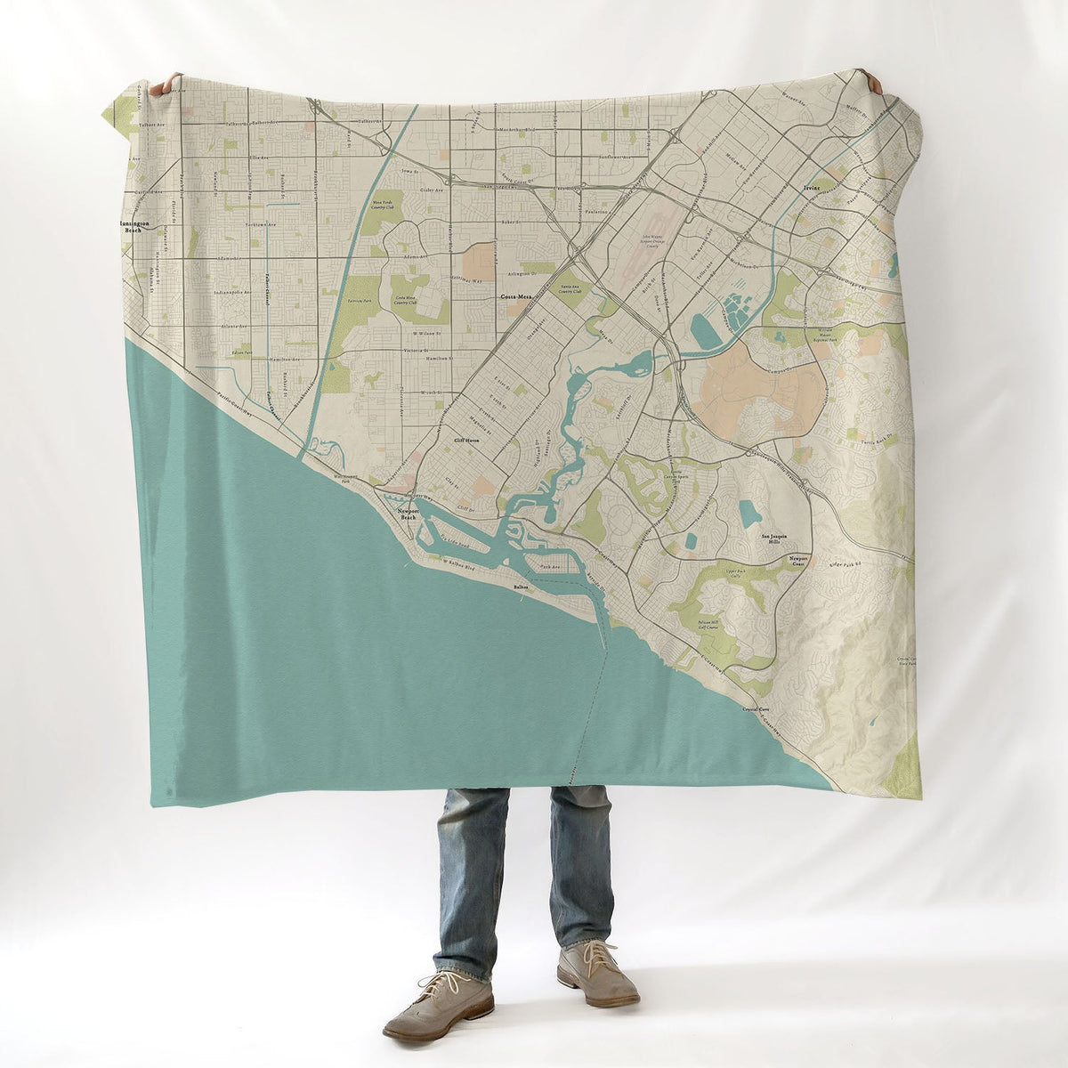 Newport Beach CA Sea Glass Blanket - Maritime Tribes USABlanket