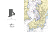 Newport, RI Chart Notecard, Pack of 24 Notecards - Maritime Tribes USANotecard