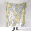 Newport, RI (Narragansett Bay) Chart Blanket - Maritime Tribes USABlanket