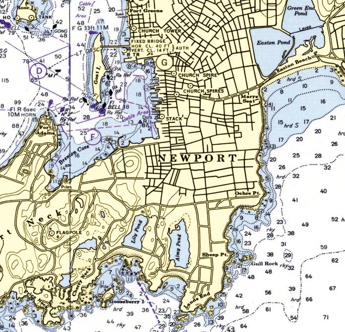Newport, RI (Narragansett Bay) Chart Blanket - Maritime Tribes USABlanket