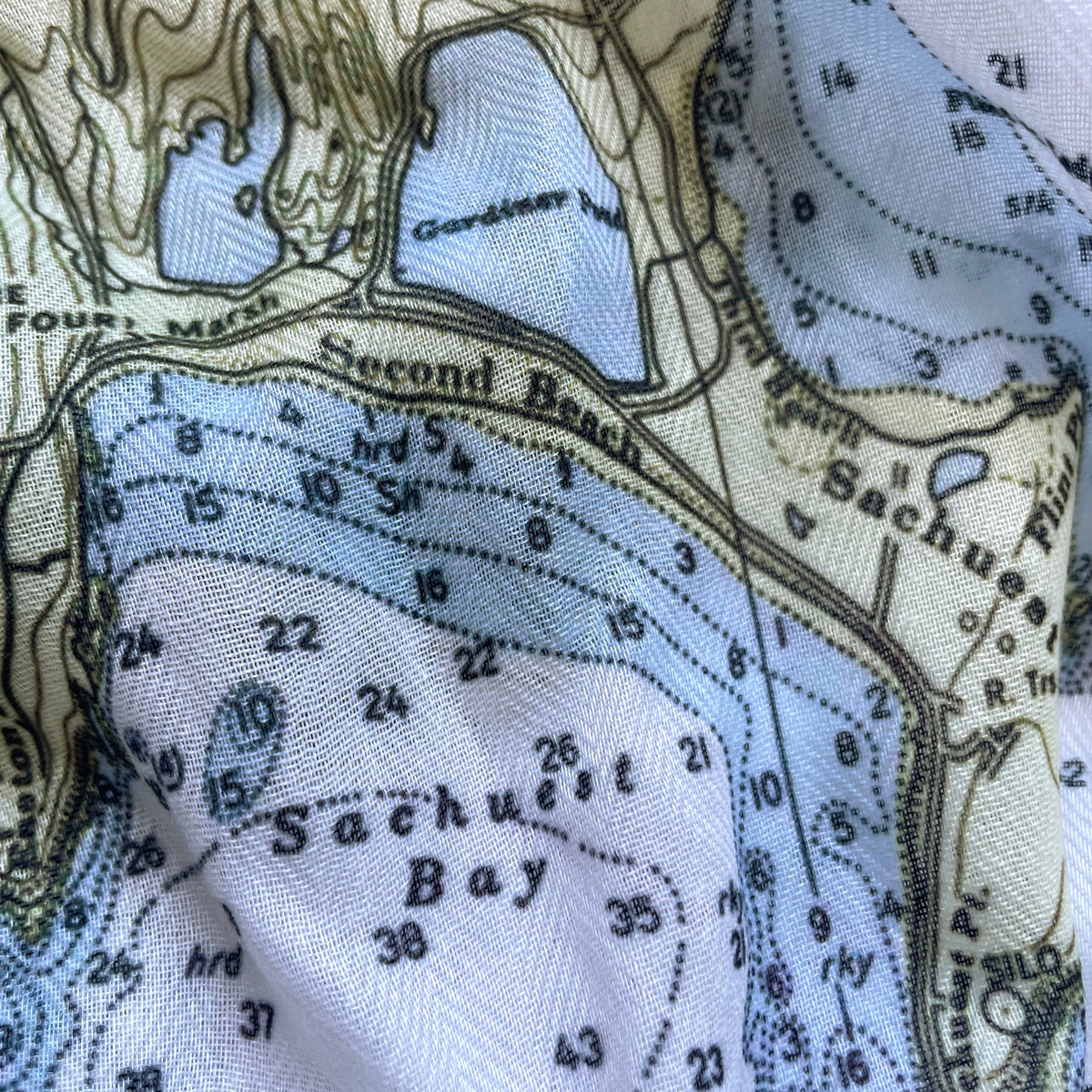 Newport, RI Nautical Chart Scarf - Maritime Tribes USAScarf