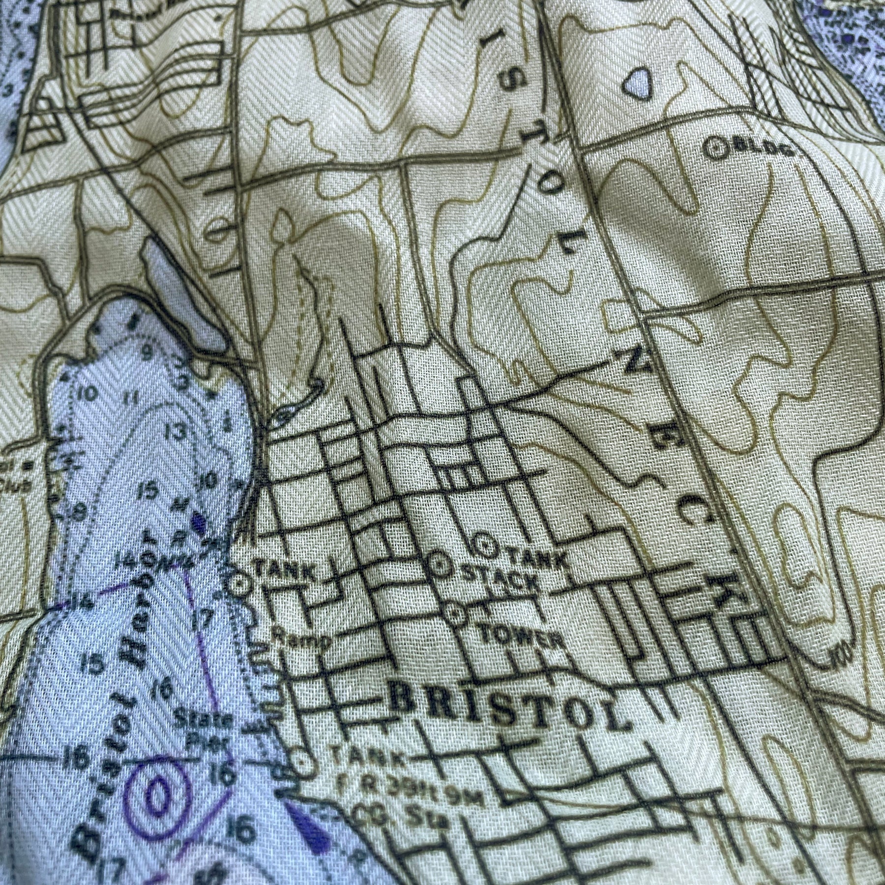 Newport, RI Nautical Chart Scarf - Maritime Tribes USAScarf