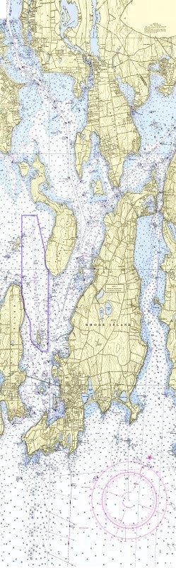 Newport, RI Nautical Chart Scarf - Maritime Tribes USAScarf