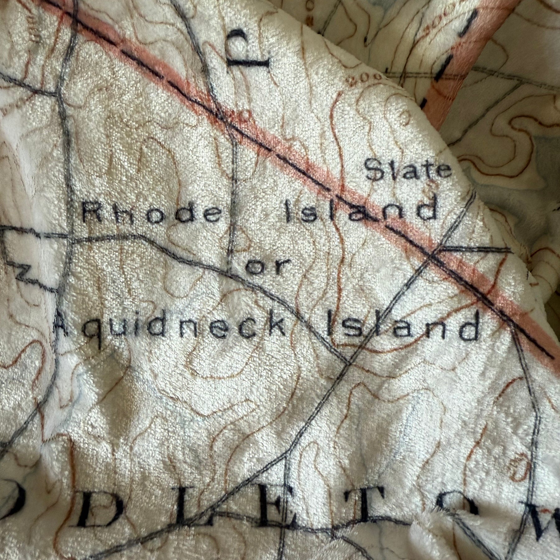 Newport, RI Vintage Topo Map Blanket - Maritime Tribes USABlanket