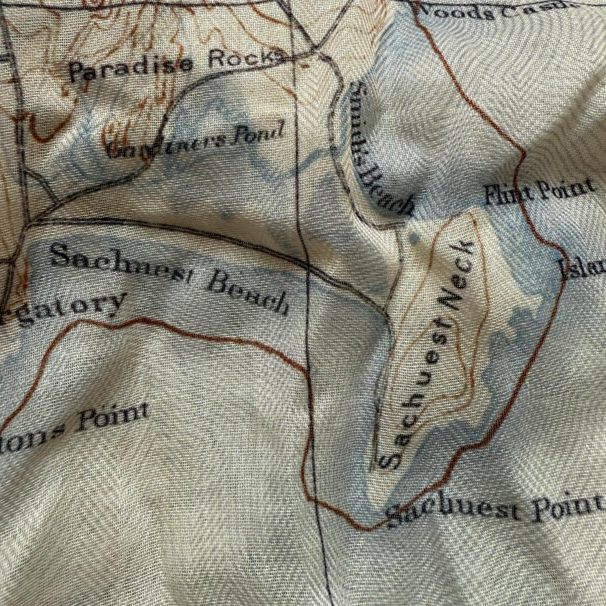 Newport, RI Vintage Topographical Map Scarf - Maritime Tribes USAScarf