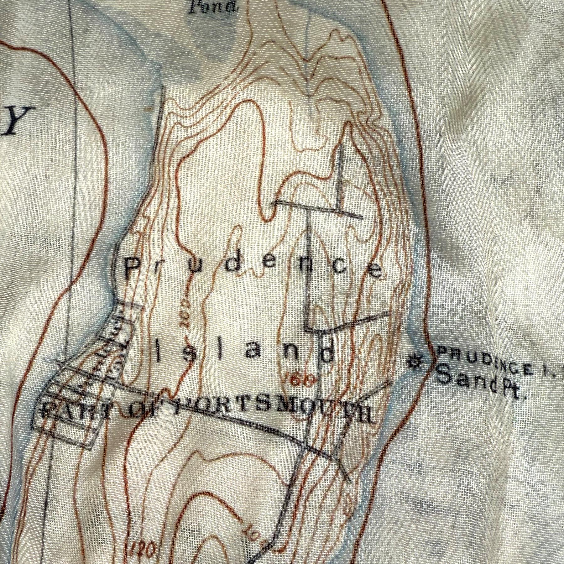 Newport, RI Vintage Topographical Map Scarf - Maritime Tribes USAScarf