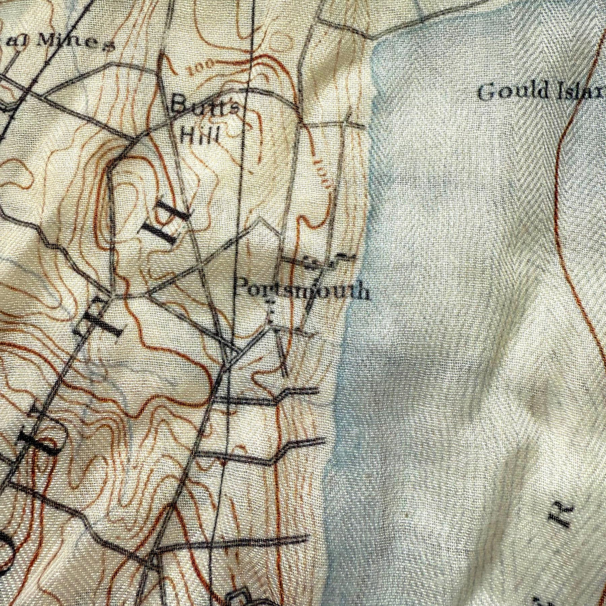 Newport, RI Vintage Topographical Map Scarf - Maritime Tribes USAScarf