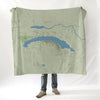 Nickerson Lake Maine Charted Territory Blanket - Maritime Tribes USABlanket