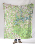 Nolin Lake, KY topo map Blanket - Maritime Tribes USABlanket