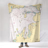 Northern Lake Michigan Nautical Chart Blanket - Maritime Tribes USABlanket