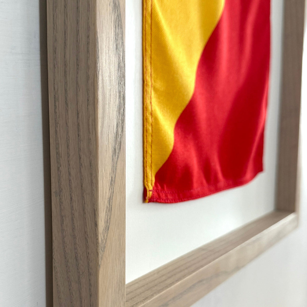 "O" Nautical Flag in Glass-Free Shadow Box Frame - Maritime Tribes USA