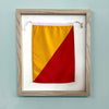 "O" Nautical Flag in Glass-Free Shadow Box Frame - Maritime Tribes USA