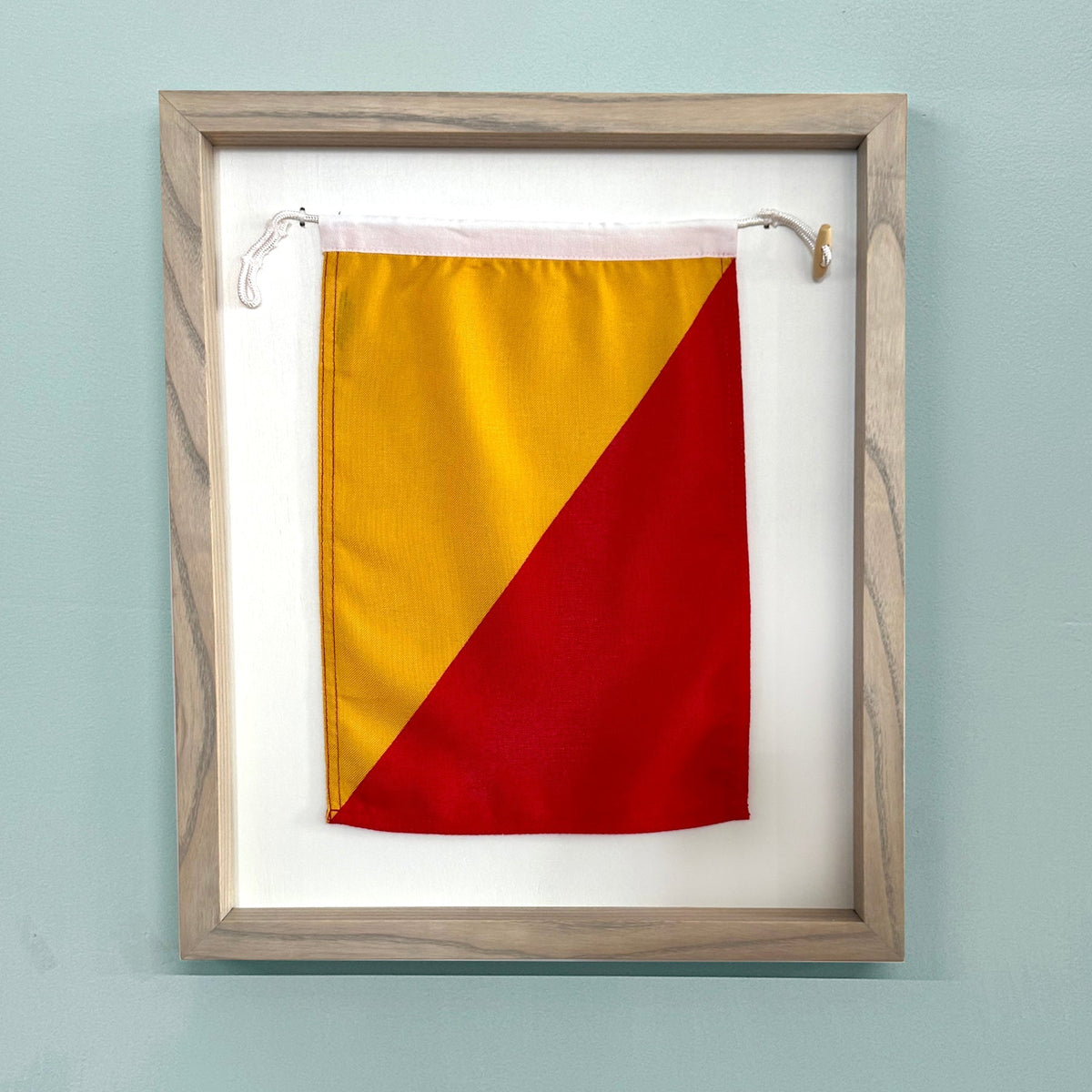 "O" Nautical Flag in Glass-Free Shadow Box Frame - Maritime Tribes USA