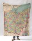 Ohio State Map - 1856 Blanket - Maritime Tribes USABlanket