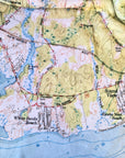 Old Lyme to Niantic Vintage Topo Map Blanket - Maritime Tribes USABlanket