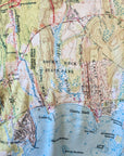 Old Lyme to Niantic Vintage Topo Map Blanket - Maritime Tribes USABlanket