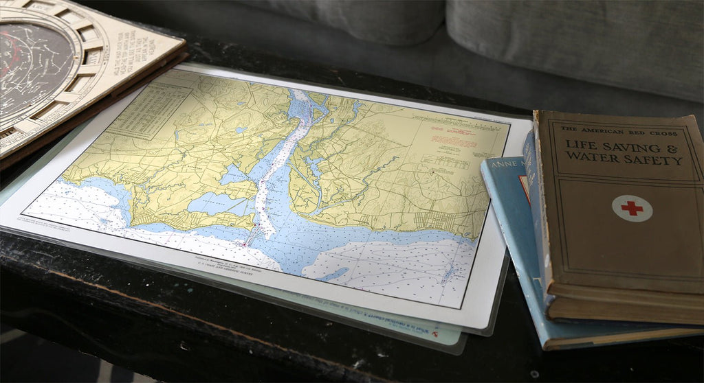 Old Saybrook, CT Chart Placemat - Maritime Tribes USALaminated Placemat