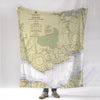 Oriental, NC, Neuse River Chart Blanket - Maritime Tribes USABlanket