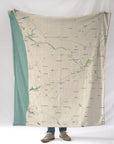 Ottowa County, MI Sea Glass Map Blanket - Maritime Tribes USABlanket