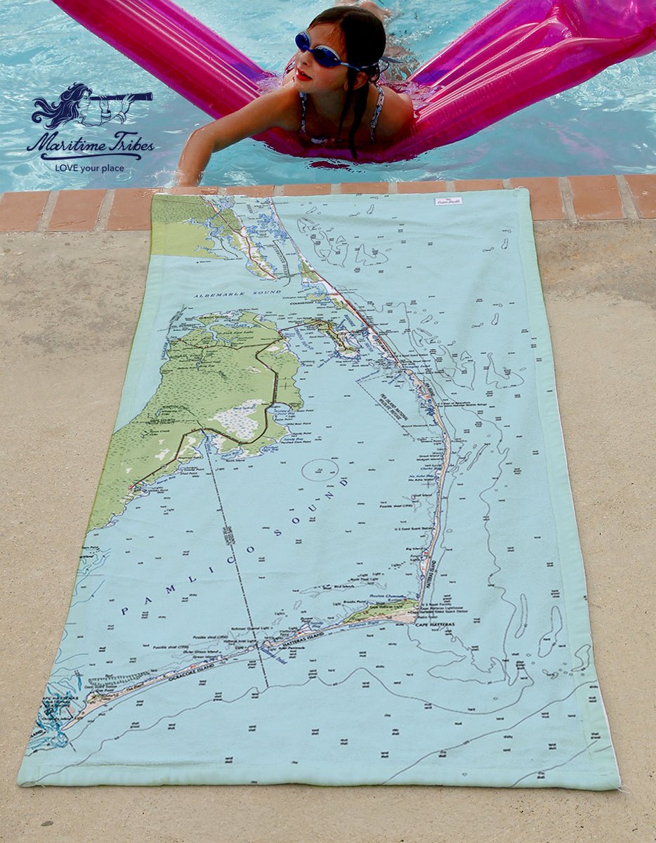 Outerbanks (Currituck to Ocracoke, OBX), NC Quick Dry Towel - Maritime Tribes USATowel