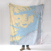 Outerbanks NC Nautical Chart Blanket - Maritime Tribes USABlanket