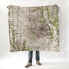 Oxford, OH Topo Style Map Blanket - Maritime Tribes USABlanket