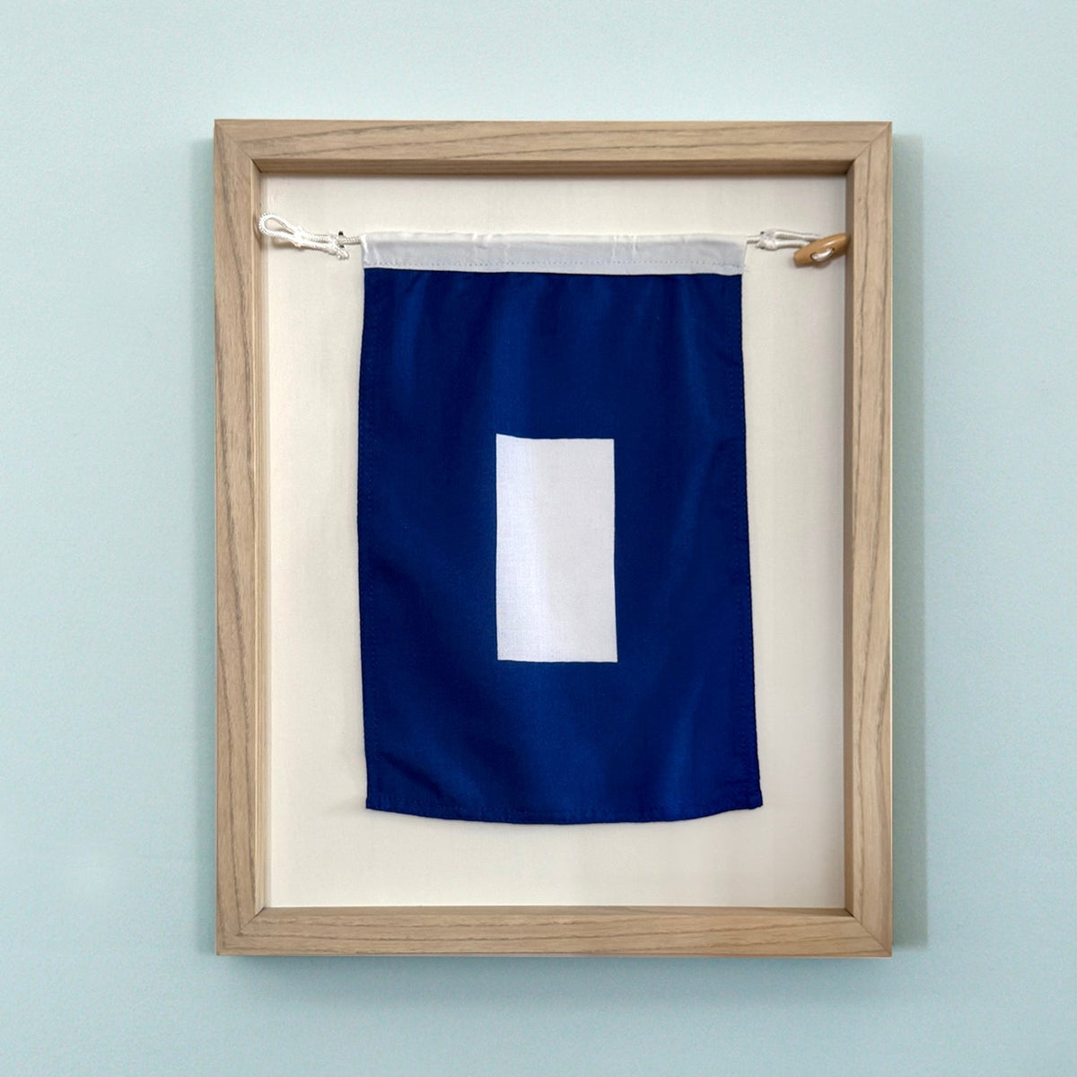 "P" Nautical Flag in Glass-Free Shadow Box Frame - Maritime Tribes USA