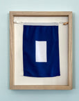 "P" Nautical Flag in Glass-Free Shadow Box Frame - Maritime Tribes USA