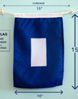 P (Papa) Nautical Signal Flag – Traditional Maritime Code Flag - Maritime Tribes USASignal Flag