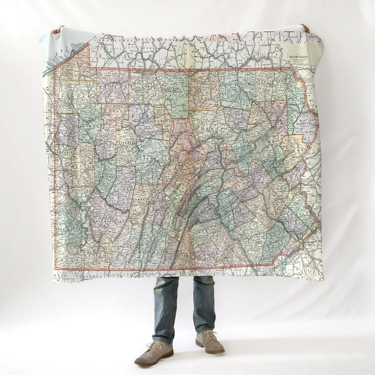 Pennsylvania State Map Blanket - Maritime Tribes USABlanket