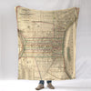 Philadelphia, PA. Antique Map, 1830 Blanket - Maritime Tribes USABlanket