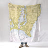 Point Judith Harbor, RI - Nautical Chart Blanket - Maritime Tribes USABlanket