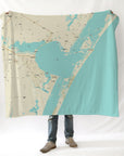 Port Aransas TX Modern Wave Blanket - Maritime Tribes USABlanket