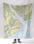 Port Royal Sound Chart (Hilton Head) Blanket - Maritime Tribes USABlanket