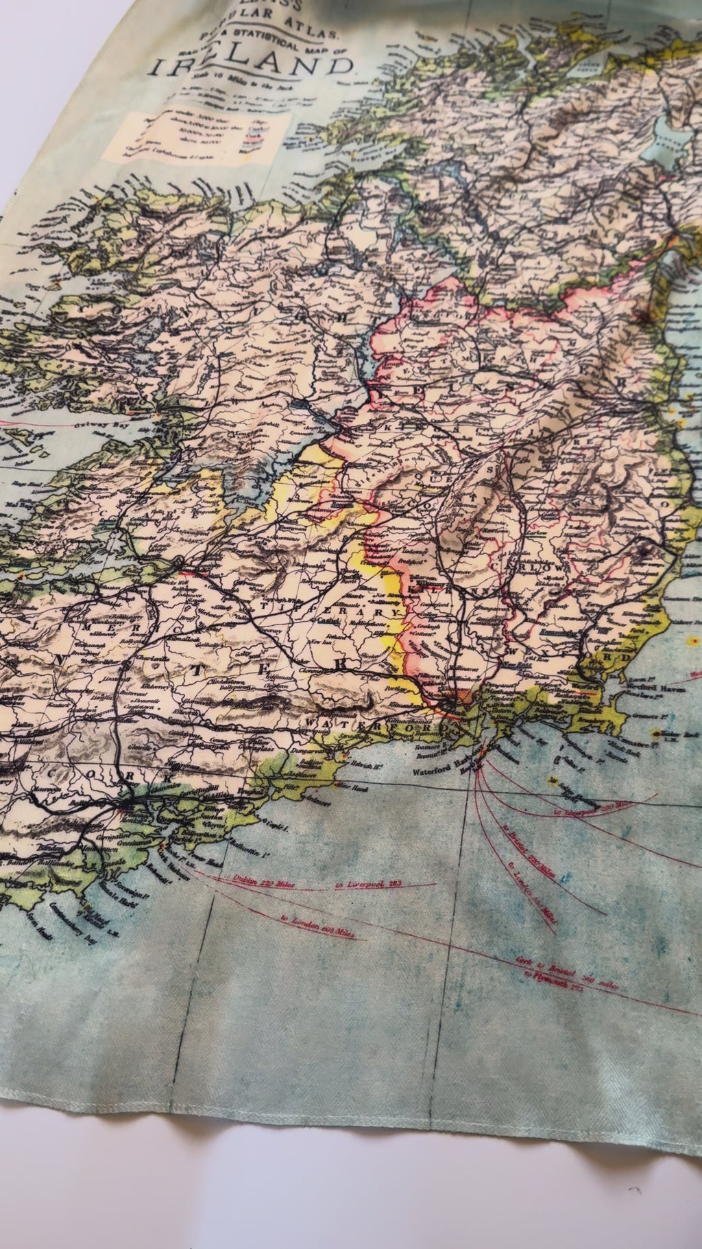 Ireland Vintage Map Scarf video