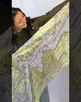 Seattle, WA Puget Sound, Nautical Chart Scarf