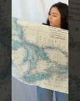 Great Lakes Antique Map Scarf